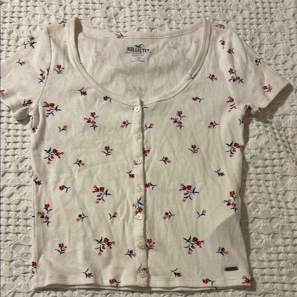 Hollister Floral Button-Up Top